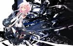  chelly_(supercell) hair_ornament hairclip long_hair necktie pink_eyes pink_hair redjuice solo supercell 
