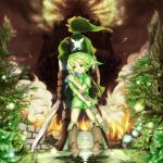  blue_eyes boy dual_persona fairy gloves hat highres koshinaka link male navi nintendo ocarina_of_time pointy_ears sword the_legend_of_zelda weapon young_link 