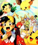  akane_(pokemon) black_(pokemon_golden_boys) blue_eyes brown_eyes brown_hair crystal_(pokemon) gold_(pokemon) gold_(pokemon)_(classic) green_hair gym_leader hayato hayato_(pokemon) headband holding holding_poke_ball matsuba_(pokemon) mikan_(pokemon) multiple_boys pichu pikachu pink_hair poke_ball pokemon pokemon_(creature) pokemon_(game) pokemon_golden_boys pokemon_gsc purple_hair red_hair redhead shijima_(pokemon) silver_(pokemon) silver_(pokemon)_(classic) tsukushi_(pokemon) waist_poke_ball wink 