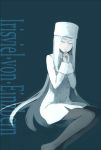  closed_eyes dress eyes_closed fate/stay_night fate/zero fate_(series) hat irisviel_von_einzbern long_hair pantyhose sami_(e23you) sitting white_hair winter_coat 