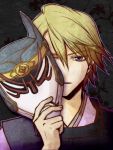  blonde_hair cossey ivan_karelin japanese_clothes male mask origami_cyclone purple_eyes short_hair solo tiger_&amp;_bunny violet_eyes 