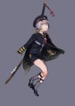  1boy bacopa cape green_eyes hair_flaps hat hotarumaru military military_uniform nodachi sheath sheathed shorts sock_garters solo touken_ranbu uniform 