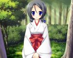  blue_eyes character_request game_cg japanese_clothes koiiro_soramoyou miko ruchie tagme_(character) 