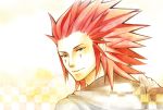  axel cloak facial_mark gloves green_eyes highres kingdom_hearts kurotennsi male red_hair redhead solo 