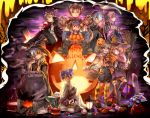  bandage bandages blue_eyes blue_hair brown_eyes brown_hair candy cauldron coffin costume death_(entity) ghost grim_reaper hair_over_one_eye halloween hat highres inazuma_eleven inazuma_eleven_(series) inazuma_eleven_go jack-o&#039;-lantern jack-o'-lantern kageyama_hikaru kirino_ranmaru kurama_norihito lollipop long_hair male matsukaze_tenma minamisawa_atsushi multiple_boys mummy nishizono_shinsuke open_mouth pumpkin purple_hair r04315 scythe shindou_takuto short_hair smile thigh-highs thighhighs tsurugi_kyousuke vampire werewolf witch witch_hat 