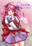  bad_id character_name cheria_barnes curly_hair grey_eyes knife pink_hair ribbon skirt solo tales_of_(series) tales_of_graces two_side_up 