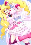  bad_id blonde_hair cure_angel cure_peach fresh_precure! fresh_pretty_cure! kannagi_kaname long_hair magical_girl momozono_love open_mouth pink_eyes precure pretty_cure smile solo twintails 