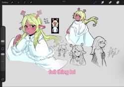 ! 2026 2d 2girls animal_ears animal_nose anthro antlers art_program_in_frame blonde_hair blush_stickers body_fur breasts brown_fur buck_teeth capelet closed_eyes collared_shirt cropped_head cropped_torso deer deer_ears deer_girl deltarune digital_media duo english_text fairyctrl female female_only floating_hair flying_sweatdrops fur-trimmed_capelet fur_trim furry furry_female grey_background hand_up lizard lizard_girl long_hair long_sleeves looking_at_viewer mammal monochrome monster monster_girl multiple_girls nervous noelle_holiday noelle_holiday_(dark_world) official_art_inset open_mouth pixel_art_inset pom_pom_(clothing) procreate_(medium) puffy_long_sleeves puffy_sleeves reference_inset reindeer reindeer_girl reptile reptile_girl robe scalie sharp_teeth shirt simple_background smile smug solo split_mouth susie_(deltarune) sweat teeth text utdr_(toby_fox) vest white_capelet white_robe wide-eyed yuri