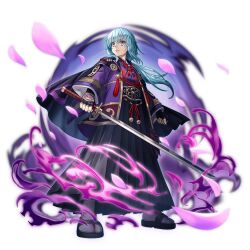  1other artist_request aura black_gloves black_hakama black_skirt blue_hair dark_aura falling_petals fingerless_gloves flip-flops floating_hair from_below frown full_body game_asset gloves gradient_clothes gradient_hakama gradient_skirt grand_summoners grey_hakama grey_sandals grey_skirt hakama hakama_skirt hand_up haori holding holding_sword holding_weapon japanese_clothes katana kimono long_hair looking_ahead official_alternate_costume official_art outline parted_lips petals pink_petals purple_haori purple_kimono rimuru_tempest samurai sandals simple_background skirt socks solo standing sword tabi tensei_shitara_slime_datta_ken transparent_background two-tone_hakama two-tone_skirt v-shaped_eyebrows weapon white_outline white_socks 