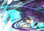  action blue kamui_gakupo long_hair male na222 purple purple_hair samurai solo sword vocaloid weapon 