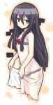  ar_tonelico_iii black_hair black_panties bow grey_eyes gust hirasato lingerie long_hair panties see-through solo soma sweat underwear wet 