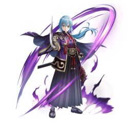  >:p 1other aiming aiming_at_viewer artist_request aura black_gloves black_hakama black_skirt blue_hair closed_mouth dark_aura fingerless_gloves flip-flops floating_hair frown full_body game_asset gloves gradient_clothes gradient_hakama gradient_skirt grand_summoners grey_hakama grey_sandals grey_skirt hakama hakama_skirt hand_up haori holding holding_sheath holding_sword holding_weapon japanese_clothes katana kimono long_hair looking_at_viewer official_alternate_costume official_art purple_haori purple_kimono rimuru_tempest samurai sandals scabbard sheath simple_background skirt socks solo standing sword tabi tensei_shitara_slime_datta_ken transparent_background two-tone_hakama two-tone_skirt v-shaped_eyebrows weapon white_socks 