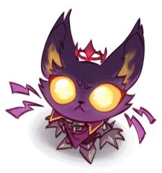  1boy animal_ears body_fur cat_boy cat_ears gauntlets league_of_legends looking_at_viewer official_alternate_costume solo standing veigar_(league) yellow_eyes yordle 