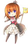  dress frills maria_(umineko) nyoko_(catting) orange_hair ribbon staff thighhighs umineko_no_naku_koro_ni ushiromiya_maria 