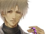  bracelet fate/stay_night fate/zero fate_(series) heterochromia itigojam11234 jewelry male matou_kariya scar solo white_hair 