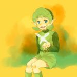  fairy green_eyes green_hair hairband kutta lowres nintendo ocarina_of_time pointy_ears saria smile the_legend_of_zelda 