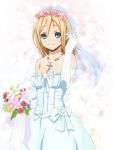  1girl blonde_hair blue_eyes christa_renz dress hiro_23_kura shingeki_no_kyojin solo wedding_dress 