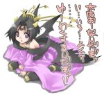  black_hair blush_stickers chicago-x demon_girl digimon hair_ornament horns lilithmon purple_eyes translation_request violet_eyes wings young 
