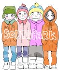  4boys eric_cartman kenny_mccormick kyle_broflovski multiple_boys parody shimura_takako south_park stan_marsh style_parody 