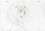  cellphone china_dress chinese_clothes color_trace highres macross macross_frontier macross_frontier:_itsuwari_no_utahime phone production_art ranka_lee sketch solo 