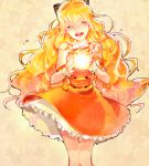  blonde_hair blush closed_eyes dress long_hair open_mouth seeu smile solo tears tiny tiny_(tini3030) very_long_hair vocaloid 