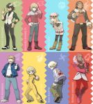  6+boys 6boys antonio_lopez barnaby_brooks_jr dark_skin enmto huang_baoling ivan_karelin kaburagi_t_kotetsu karina_lyle keith_goodman multiple_boys multiple_girls nathan_seymour parody pokemon style_parody thighhighs tiger_&amp;_bunny 