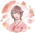  japanese_clothes kimono meiko pink pooo portrait realistic solo vocaloid 