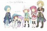  blue_hair brown_hair cheria_barnes crossed_arms gloves hubert_ozwell malik_caesars multicolored_hair pascal purple_hair red_hair redhead scarf shigusa smile sophie_(tales_of_graces) tales_of_(series) tales_of_graces twintails uniform 