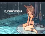  1girl animal_ears blue_eyes brown_hair cat_ears nancou_(nankou) original solo usb 