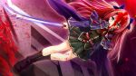  blood game_cg green_eyes master&times;re:master masterã—re:master mitsuki_nanami red_hair redhead sword weapon 
