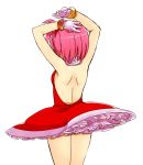  amy_rose armpits arms_up back bare_back gloves hairband open_back personification pink_hair shiozake short_hair solo sonic_the_hedgehog tutu 