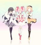  akemi_homura alcolista black_hair blonde_hair boots bow bubble_skirt closed_eyes dress drill_hair eyes_closed frills hair_bow hairband hand_holding hat holding_hands kaname_madoka kneehighs kyubey magical_girl mahou_shoujo_madoka_magica multiple_girls pantyhose pink_hair skirt tears thigh-highs thigh_boots thighhighs tomoe_mami twin_drills twintails 