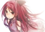  1girl artist_request bare_shoulders bow crying detached_sleeves dress hair_bow long_hair magical_girl mahou_shoujo_madoka_magica red_eyes red_hair redhead sakura_kyouko solo soul_gem source_request 