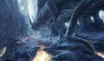  cliff dinosaur dragon glowing magic makarori_(noah) monster original rock solo 