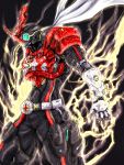  belt cyborg electricity highres horn kamen_rider kamen_rider_stronger kamen_rider_stronger_(series) ledjoker07 robotic_arms 