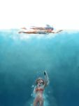  bikini freediving ikamusume jaws_(film) multiple_girls nagatsuki_sanae parody poponpin shinryaku!_ikamusume swimming swimsuit underwater you_gonna_get_raped 
