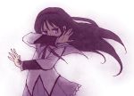  akemi_homura anmitsu_(magenta) black_hair hairband magical_girl mahou_shoujo_madoka_magica parody pose purple_eyes solo soul_gem steins;gate violet_eyes 