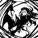  angry clenched_teeth hong_meiling monochrome solo soubi touhou 