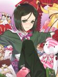  androgynous bad_id bangs black_hair enk fate/stay_night fate/zero fate_(series) gift green_eyes male parted_bangs ribbon short_hair solo stuffed_animal stuffed_bunny stuffed_toy tears teddy_bear toy waver_velvet 