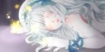  butterfly claire_bernardus closed_eyes eyes_closed highres kisw2010 long_hair silver_hair solo umineko_no_naku_koro_ni 