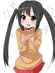  brown_eyes k-on! long_hair nakano_azusa nurie sweater twintails 