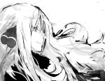  hair_ornament long_hair monochrome pokemon pokemon_(game) pokemon_dppt scarf shirona_(pokemon) simple_background sketch solo white_background 