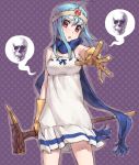  circlet dragon_quest dragon_quest_iii dress gloves outstretched_hand red_eyes sage_(dq3) shoe-ji skull staff 