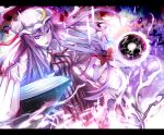  book crescent hat highres open_mouth paparins patchouli_knowledge purple_eyes purple_hair solo touhou violet_eyes 