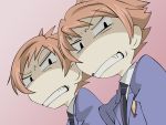  hitachiin_hikaru hitachiin_kaoru hitodama male orange_hair ouran_high_school_host_club short_hair vector 