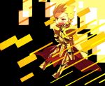  abstract armor blonde_hair chibi crossed_arms earrings fate/stay_night fate_(series) gate_of_babylon gilgamesh jewelry male red_eyes short_hair solo toto_(rinaria) yellow_eyes 