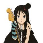  akiyama_mio bass_guitar black_hair don&#039;t_say_&quot;lazy&quot; highres instrument k-on! long_hair official_art qplus solo 