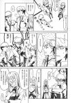  emiya_shirou fate/hollow_ataraxia fate/stay_night fate_(series) glasses hair_ribbon himuro_kane long_hair matou_sakura glasses mitsuzuri_minori monochrome ribbon sami_(object_dump) school_uniform short_hair smile speech_stab translation_request 