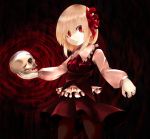  blood blood_in_mouth frills minnu rumia short_hair skull the_embodiment_of_scarlet_devil touhou youkai 