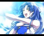  blue_hair cool_&amp;_sexy_(idolmaster) idolmaster kisaragi_chihaya long_hair open_mouth s_tanly solo tears udol yellow_eyes 